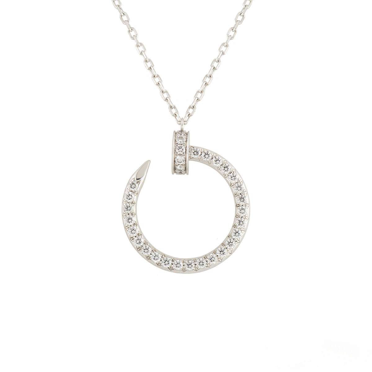 [Marin-Jewelry]JUSTE NECKLACE SILVER DIAMONDS