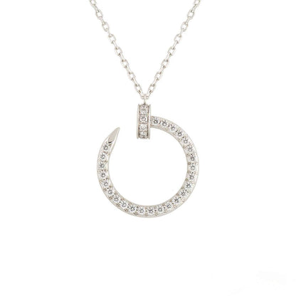 [Marin-Jewelry]JUSTE NECKLACE SILVER DIAMONDS