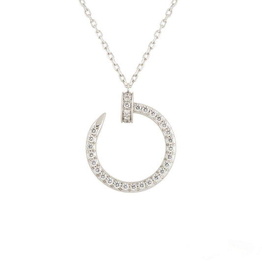 [Marin-Jewelry]JUSTE NECKLACE SILVER DIAMONDS