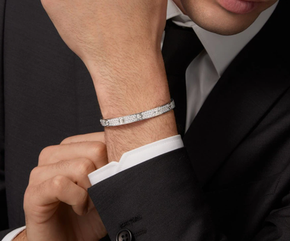 [Marin-Jewelry]NEW-LOVE-6.1MM-Width Diamond-Studded Bracelet