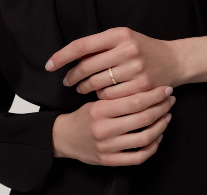 [Marin-Jewelry]LOVE RING 2.6mm-wide full-diamond ring Gold