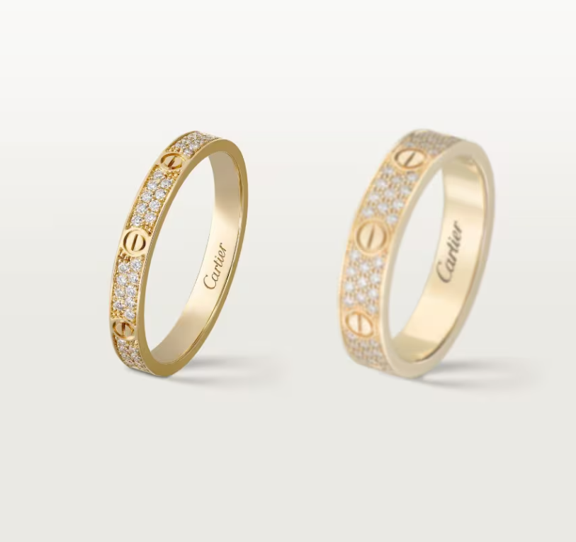 [Marin-Jewelry]LOVE RING 2.6mm-wide full-diamond ring Gold