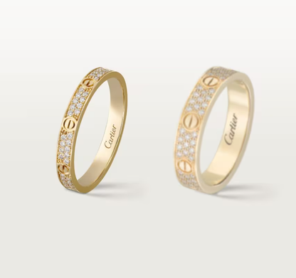 [Marin-Jewelry]LOVE RING 2.6mm-wide full-diamond ring Gold