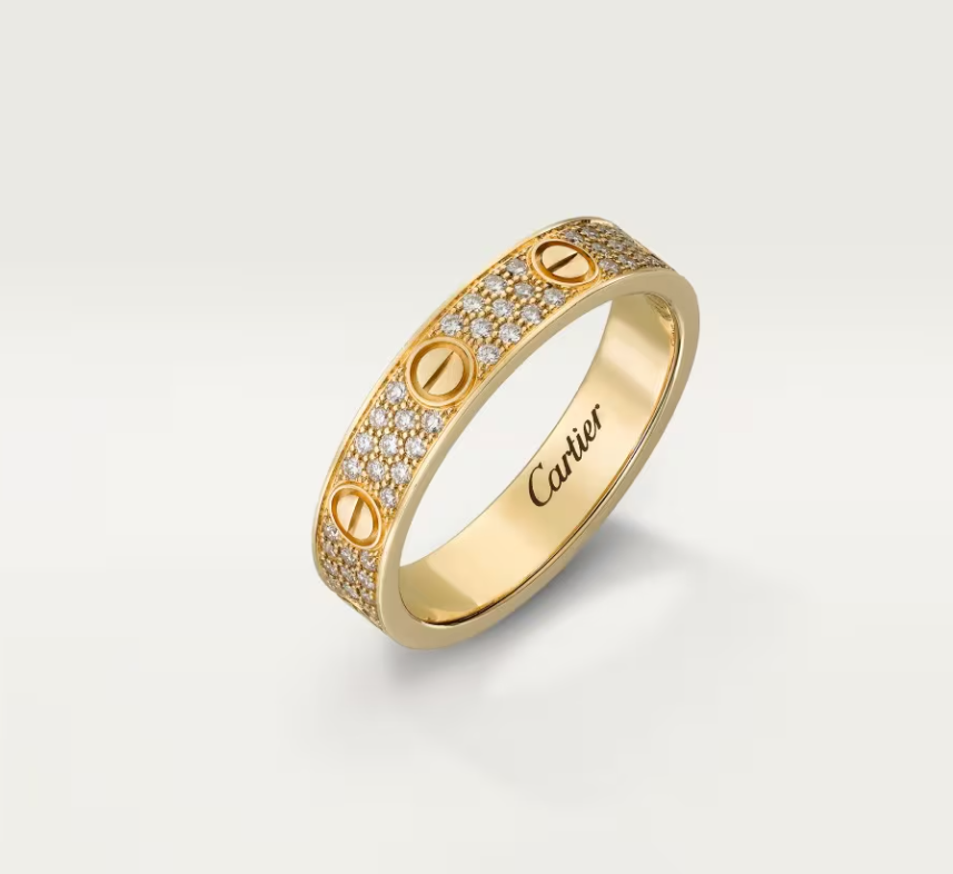 [Marin-Jewelry]LOVE RING 4mm-wide full-diamond ring GOLD