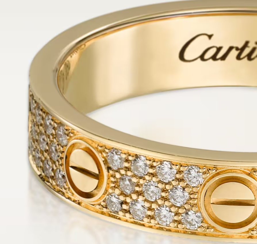 [Marin-Jewelry]LOVE RING 4mm-wide full-diamond ring GOLD