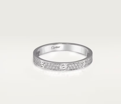 [Marin-Jewelry]LOVE RING 2.6mm-wide full-diamond ring silver