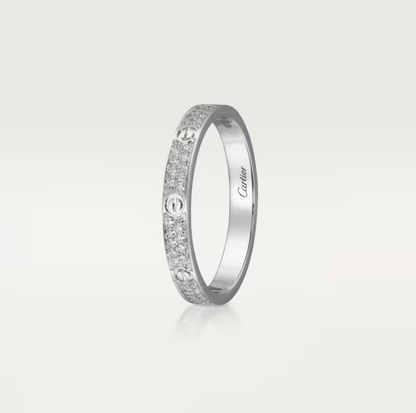 [Marin-Jewelry]LOVE RING 2.6mm-wide full-diamond ring silver