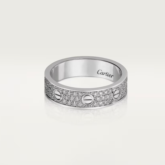 [Marin-Jewelry]LOVE RING 4mm-wide full-diamond ring silver
