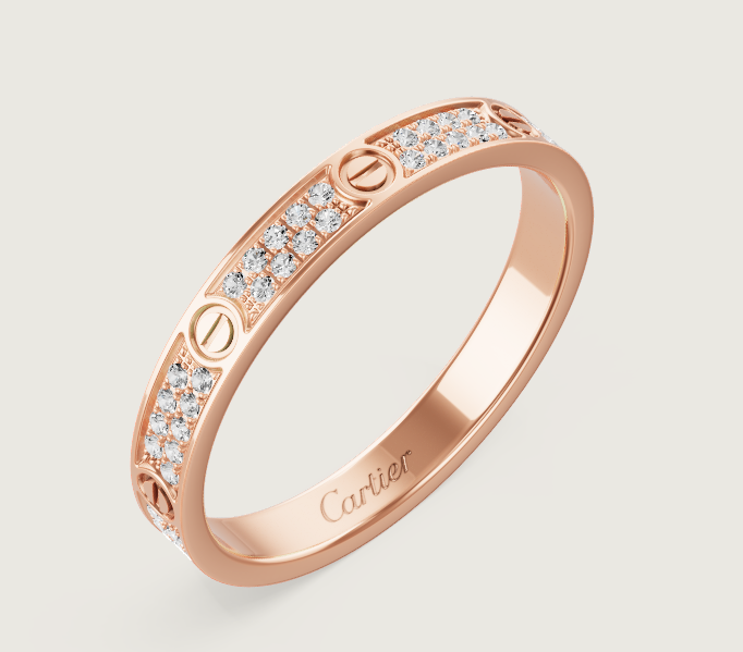 [Marin-Jewelry]LOVE RING 2.6mm-wide full-diamond ring Marin-Jewelry Gold
