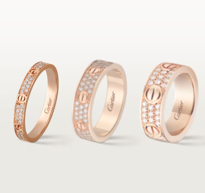 [Marin-Jewelry]LOVE RING 2.6mm-wide full-diamond ring Marin-Jewelry Gold