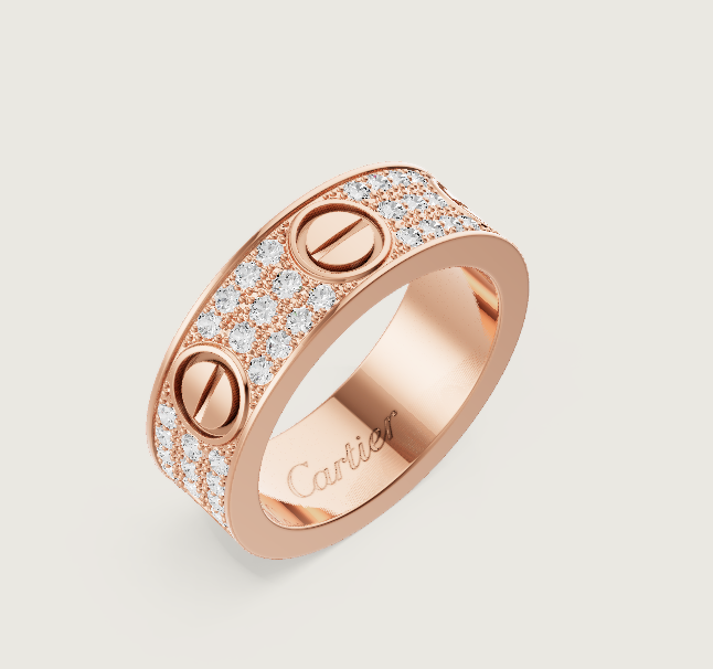 [Marin-Jewelry]LOVE RING 6.5mm-wide full-diamond ring Marin-Jewelry Gold
