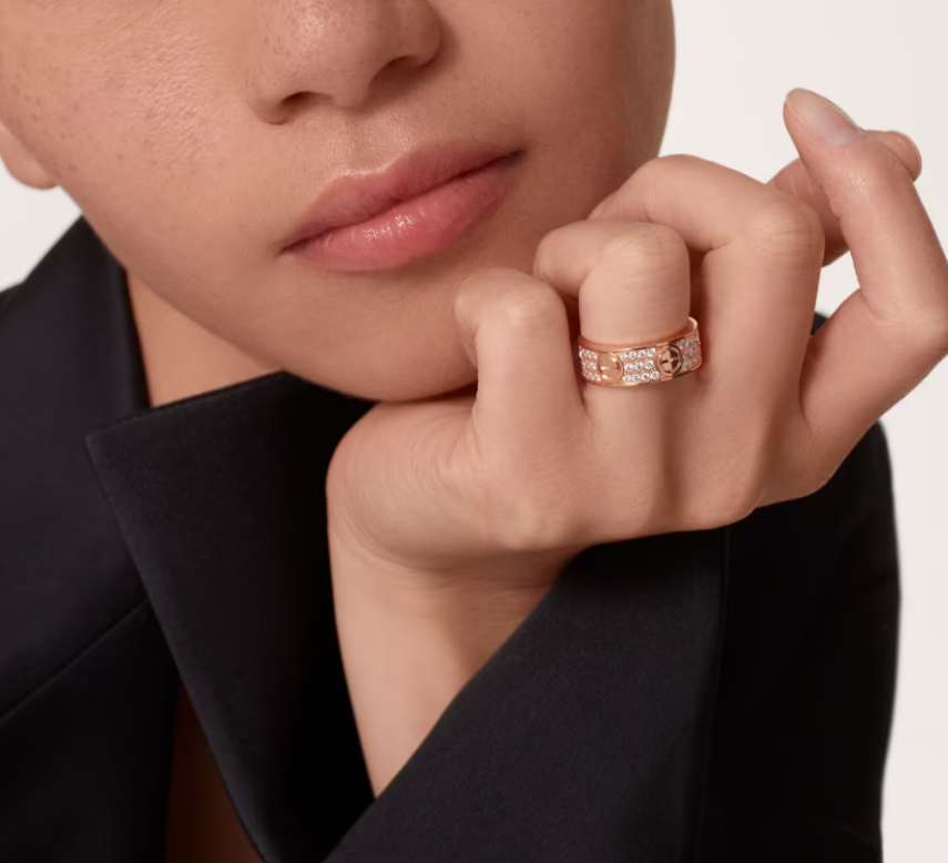 [Marin-Jewelry]LOVE RING 6.5mm-wide full-diamond ring Marin-Jewelry Gold