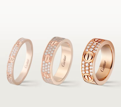 [Marin-Jewelry]LOVE RING 6.5mm-wide full-diamond ring Marin-Jewelry Gold