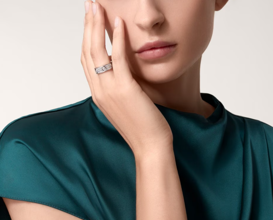 [Marin-Jewelry]LOVE RING 6.5MM Full Diamond, 6 Major Diamonds Silver
