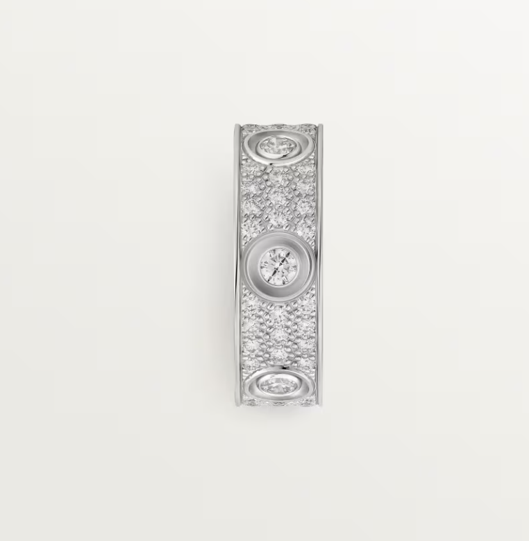 [Marin-Jewelry]LOVE RING 6.5MM Full Diamond, 6 Major Diamonds Silver