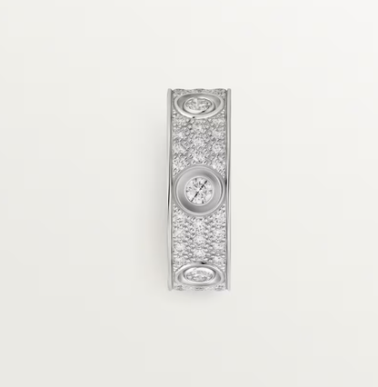 [Marin-Jewelry]LOVE RING 6.5MM Full Diamond, 6 Major Diamonds Silver