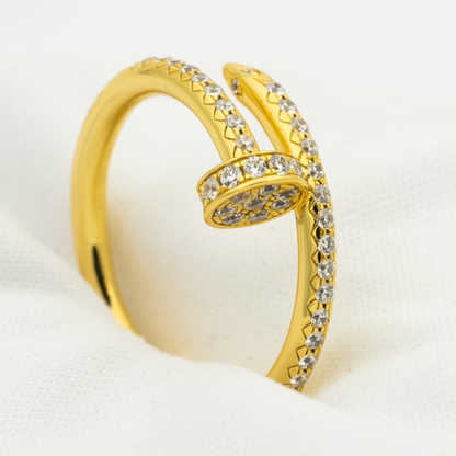 [Marin-Jewelry]JUSTE RING 1.8MM GOLD DIAMONDS