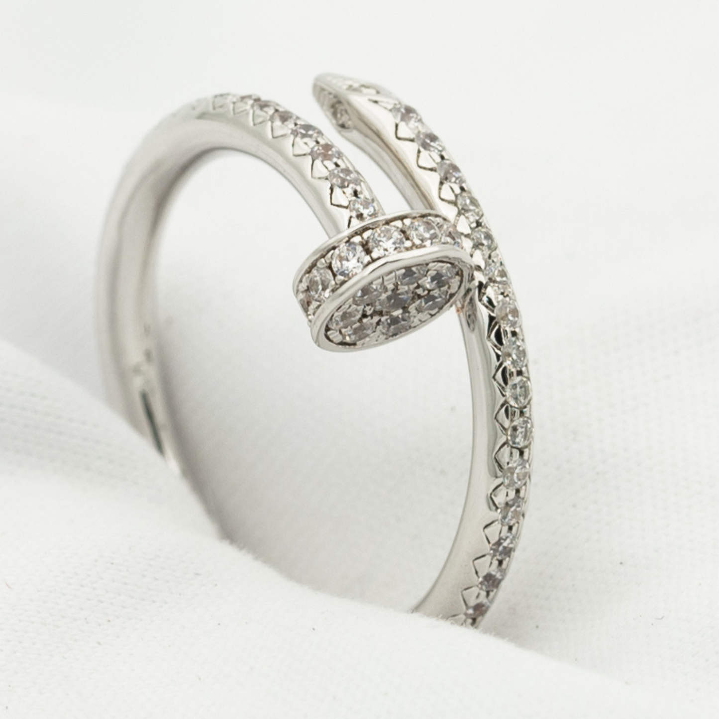 [Marin-Jewelry]JUSTE RING 1.8MM SILVER DIAMONDS