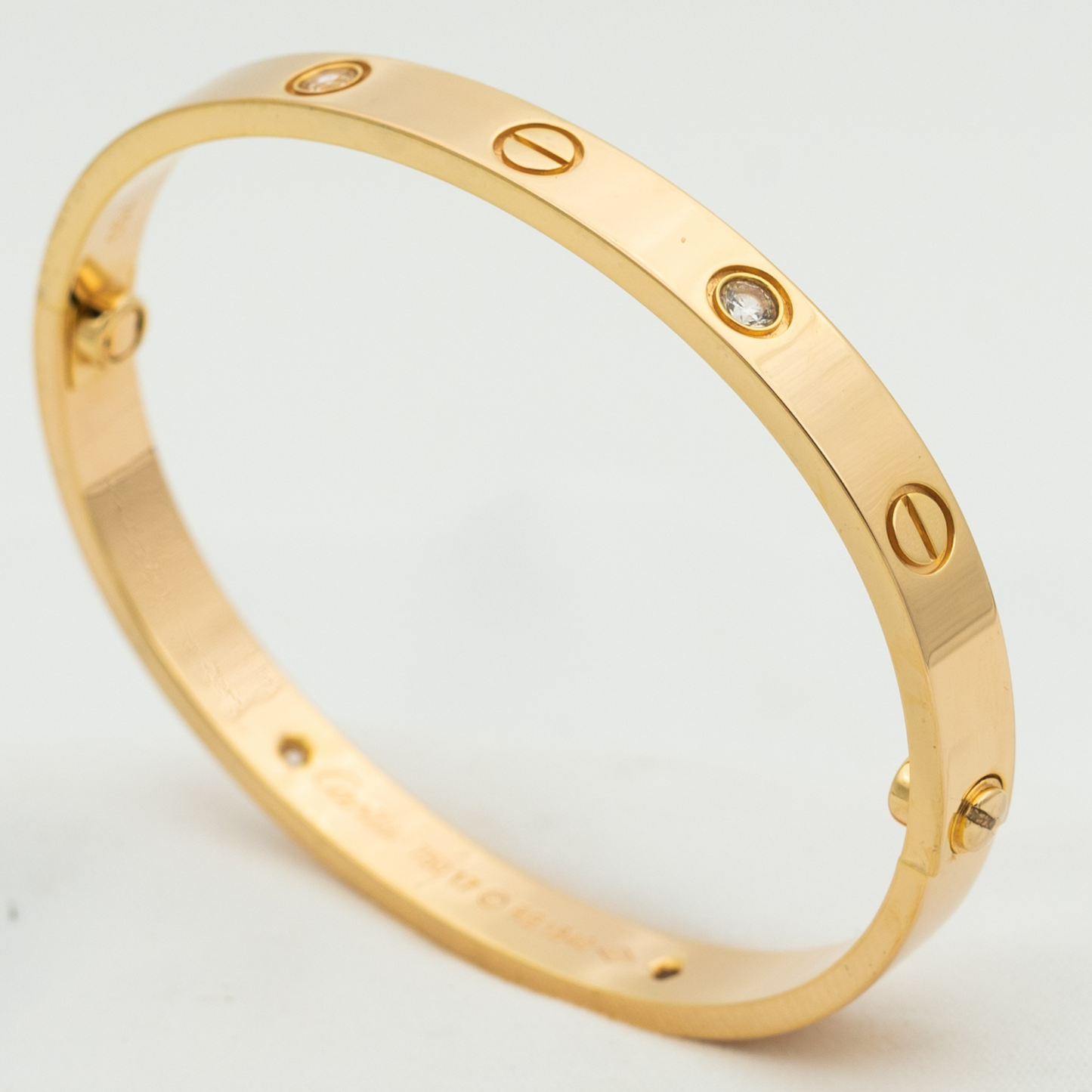 [Marin-Jewelry]LOVE BRACELET 6.1MM 4 DIAMONDS