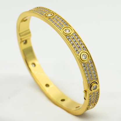 [Marin-Jewelry]LOVE BRACELET 6.1MM DIAMOND-PAVED 10 BIG DIAMONDS