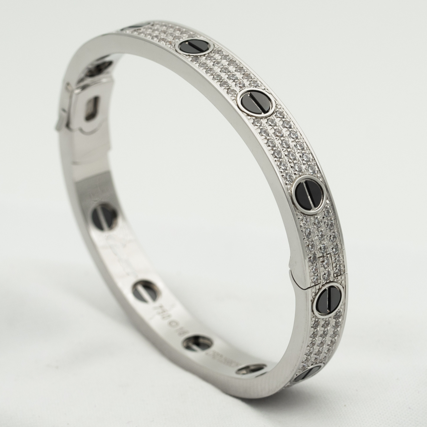 [Marin-Jewelry]LOVE BRACELET 6.1MM DIAMOND-PAVED CERAMIC