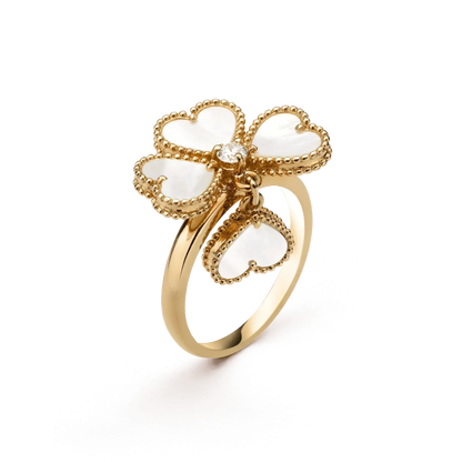 [Marin-Jewelry]SWEET CLOVER WHITE MOP RING