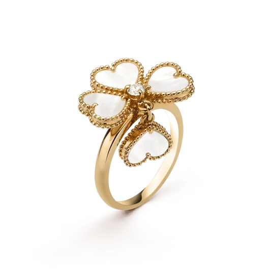 [Marin-Jewelry]SWEET CLOVER WHITE MOP RING