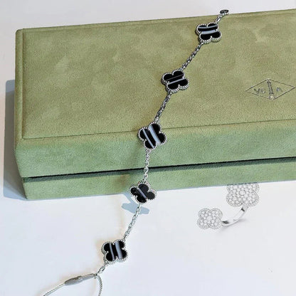 [Marin-Jewelry] CLOVER 5 MOTIF PULSAR STONE BRACELET COLLECTION