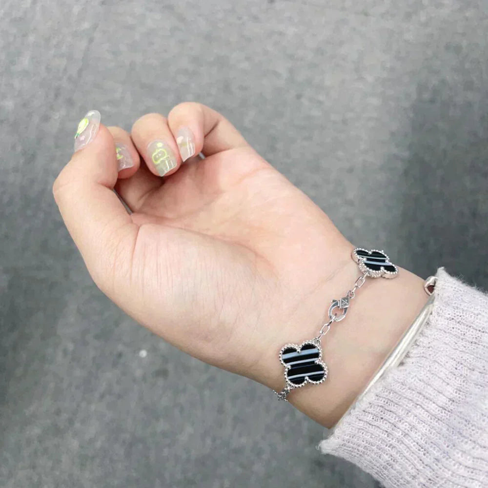 [Marin-Jewelry] CLOVER 5 MOTIF PULSAR STONE BRACELET COLLECTION
