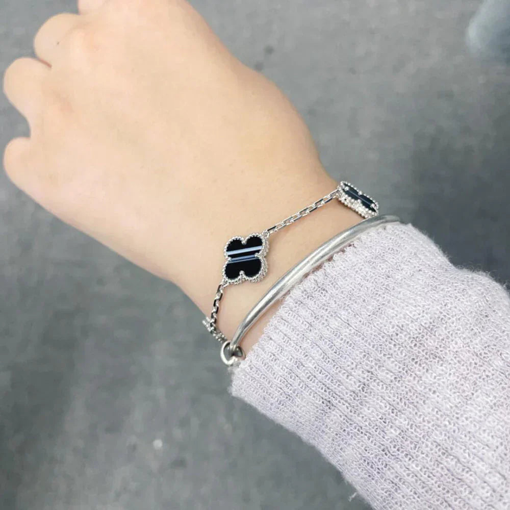 [Marin-Jewelry] CLOVER 5 MOTIF PULSAR STONE BRACELET COLLECTION
