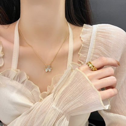 [Marin-Jewelry]FLOWER DIAMOND NECKLACE
