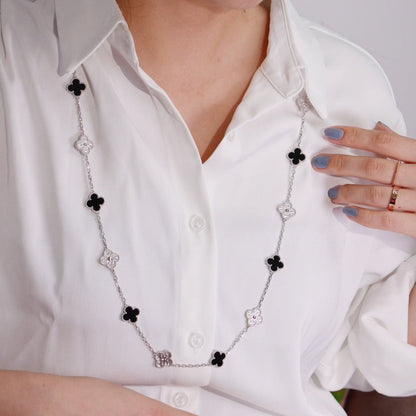 [Marin-Jewelry]CLOVER 20 MOTIFS ONYX DIAMOND SILVER
