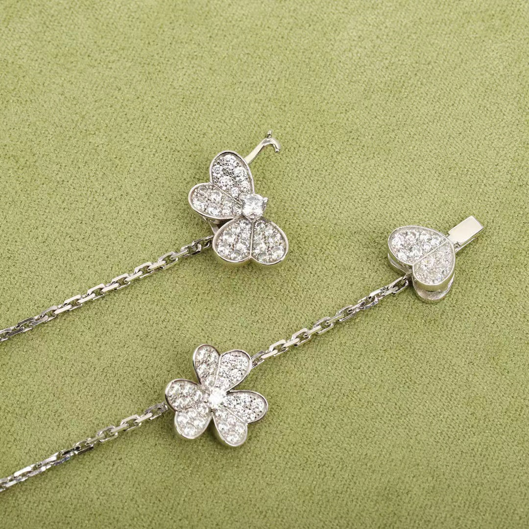 [Marin-Jewelry]FRIVOLE SILVER 9 FLOWERS NECKLACE
