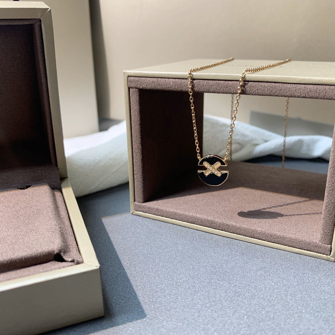 [Marin-Jewelry]JEUX DE PINK GOLD DIAMOND NECKLACE