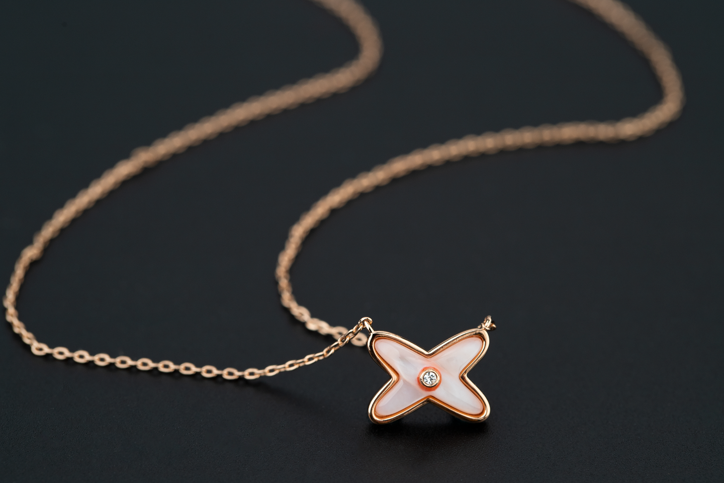 [Marin-Jewelry]JEUX DE NECKLACE 1 DIAMOND