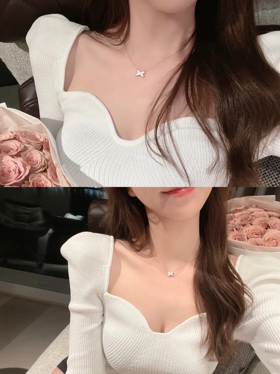 [Marin-Jewelry]JEUX DE NECKLACE 1 DIAMOND