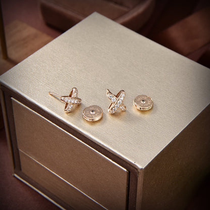 [Marin-Jewelry]JEUX DE GOLD DIAMOND EARRINGS