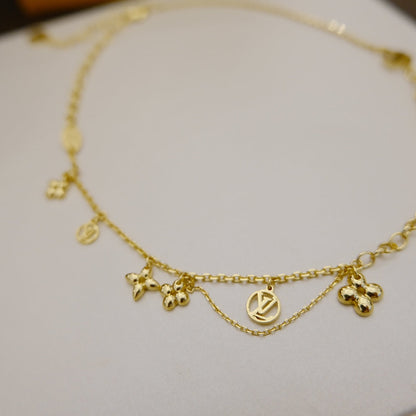 [Marin-Jewelry]BLOOMING SUPPLE NECKLACE BRASS