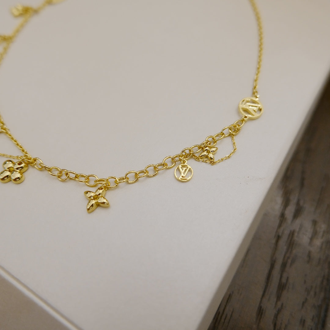 [Marin-Jewelry]BLOOMING SUPPLE NECKLACE BRASS
