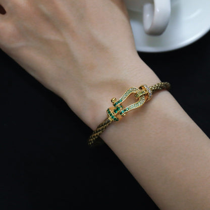 [Marin-Jewelry]FORCE 10 GOLD GREEN DIAMOND PAVED