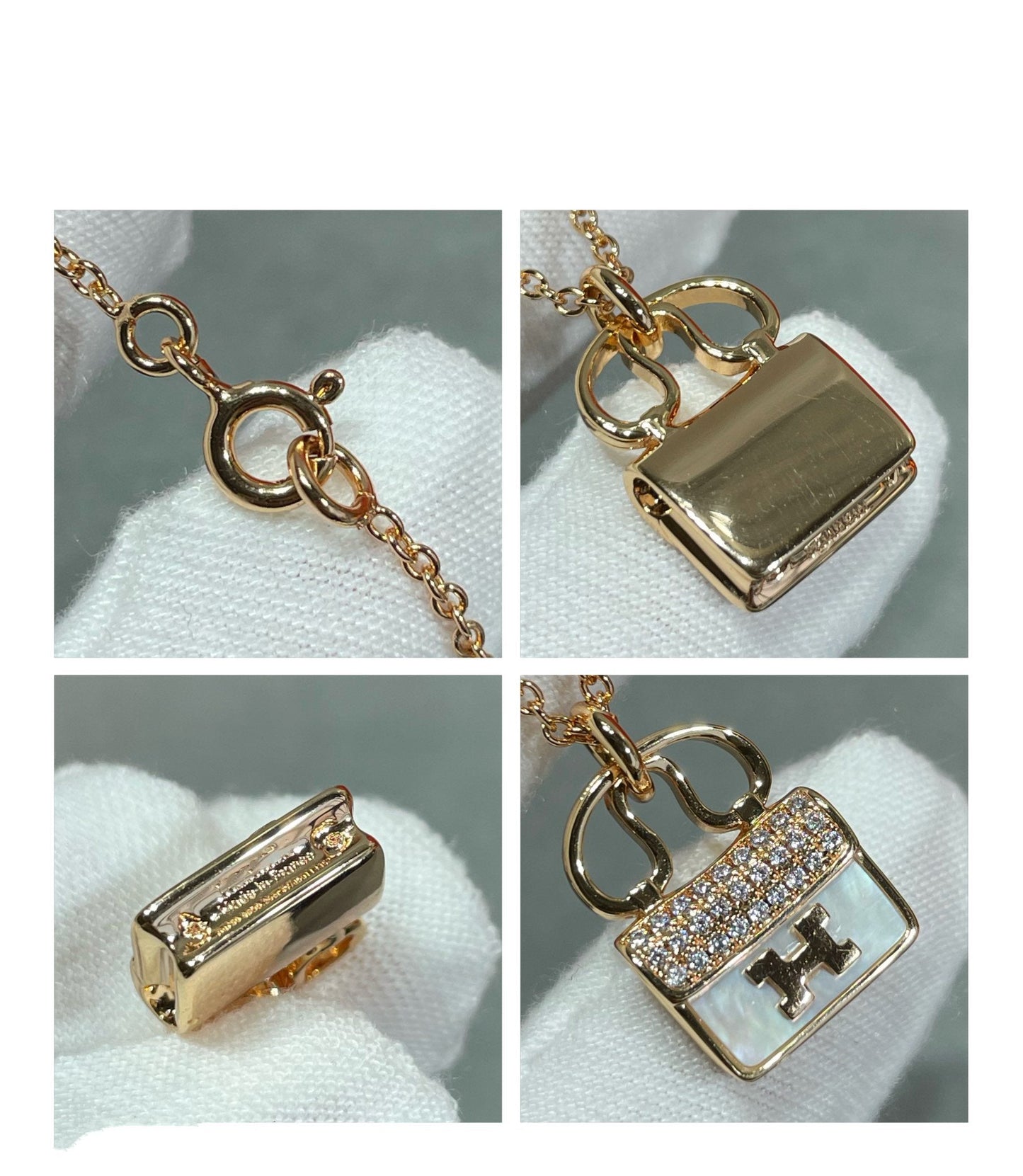 [Marin-Jewelry]H CIRCE MOISSANITE PENDANT NECKLACE GOLD