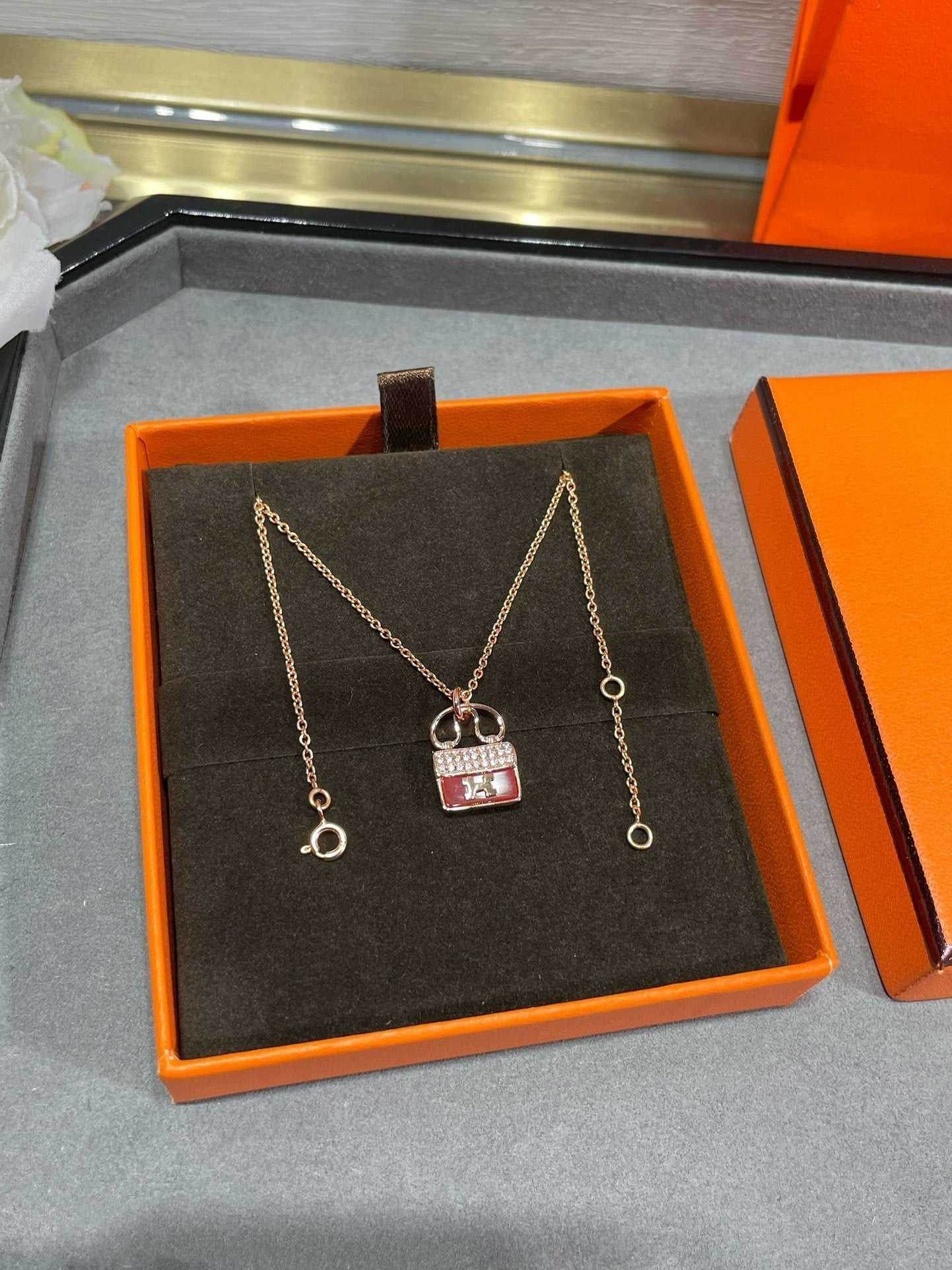[Marin-Jewelry]H CIRCE MOISSANITE PENDANT NECKLACE GOLD