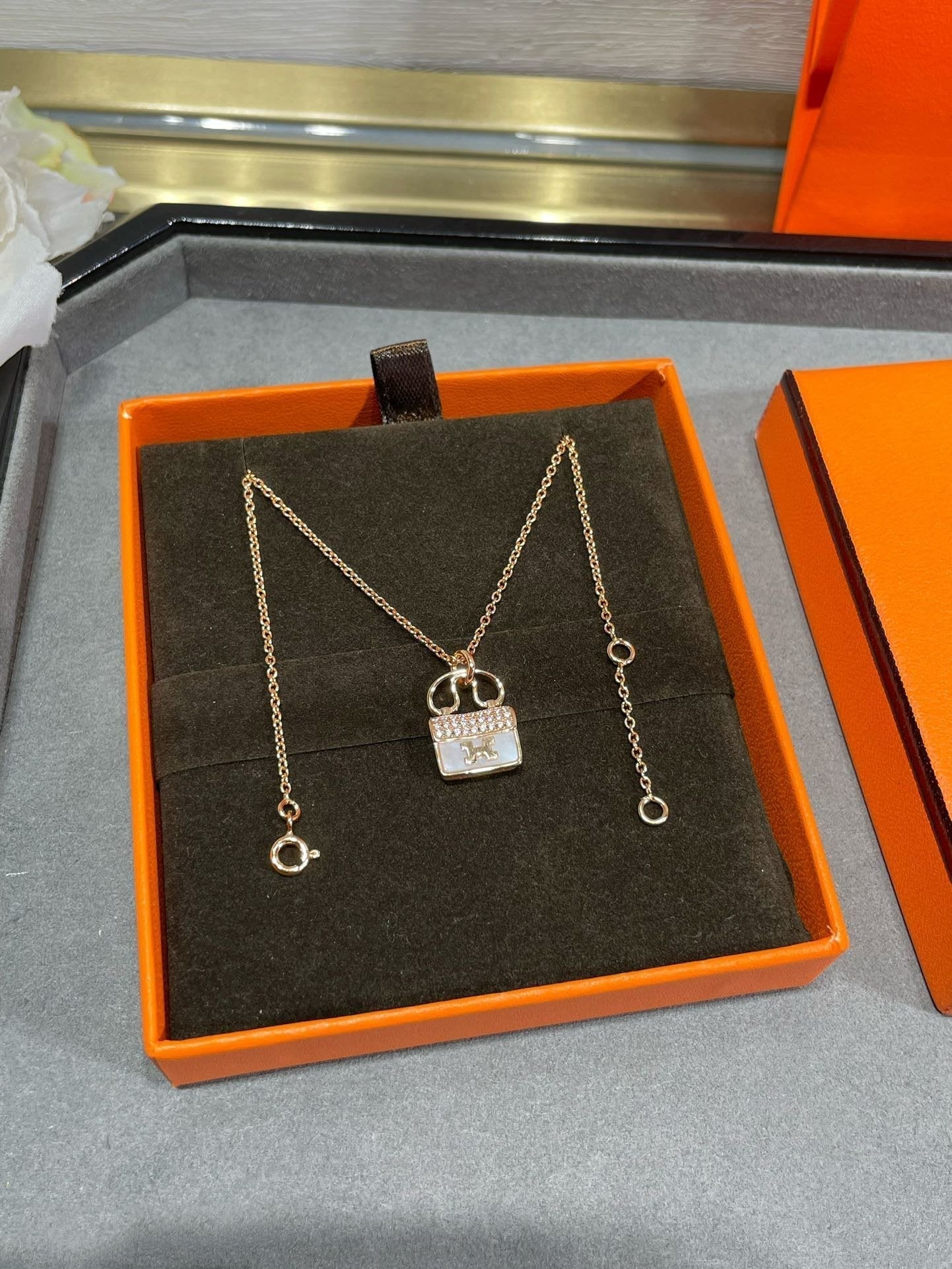 [Marin-Jewelry]H CIRCE MOISSANITE PENDANT NECKLACE GOLD