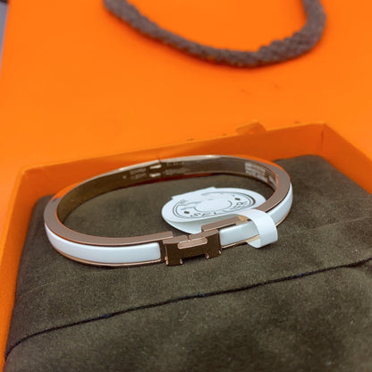 [Marin-Jewelry]CLASSIC HM CLIC WHITE 8MM ENAMEL BRACELET