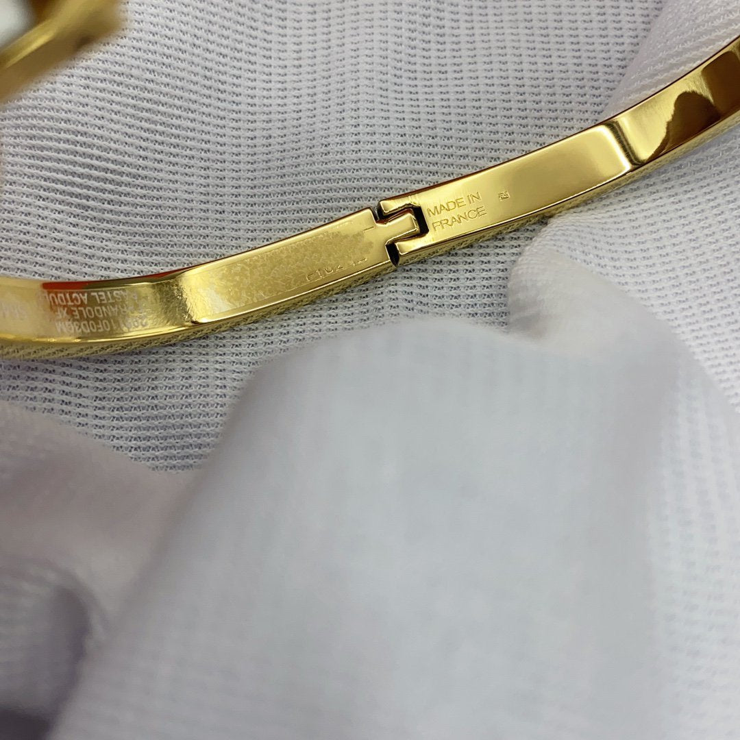 [Marin-Jewelry]CLASSIC HM CLIC WHITE 8MM ENAMEL BRACELET