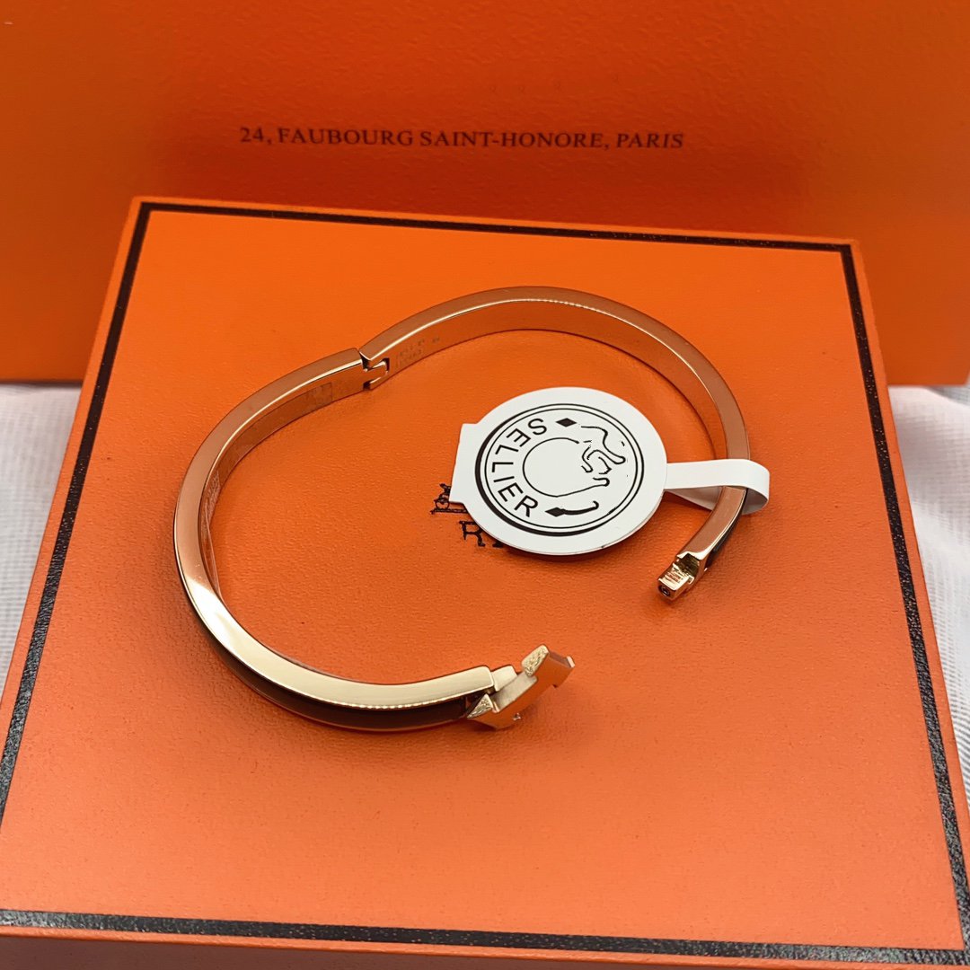 [Marin-Jewelry]CLASSIC HM CLIC BLACK 8MM ENAMEL BRACELET