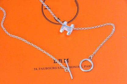 [Marin-Jewelry]HM NECKLACE H LETTER OVAL SERIES