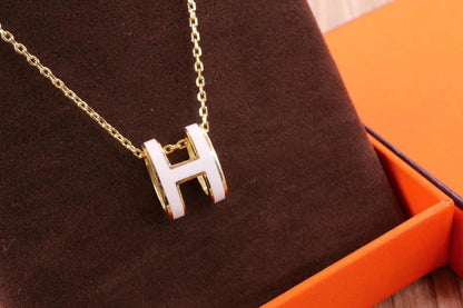 [Marin-Jewelry]HM CLIC YELLOW ENAMEL GOLD NECKLACE