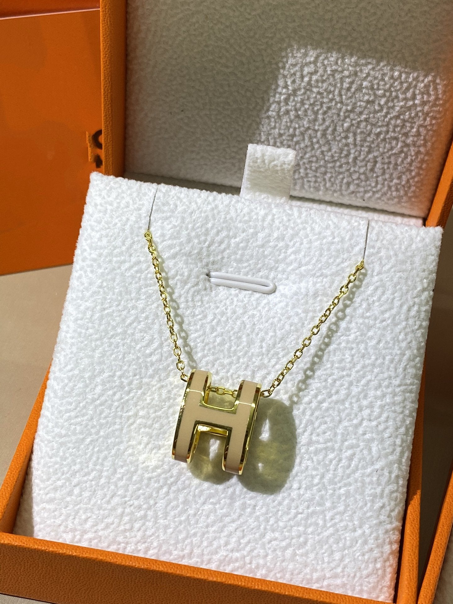 [Marin-Jewelry]HM CLIC YELLOW ENAMEL GOLD NECKLACE