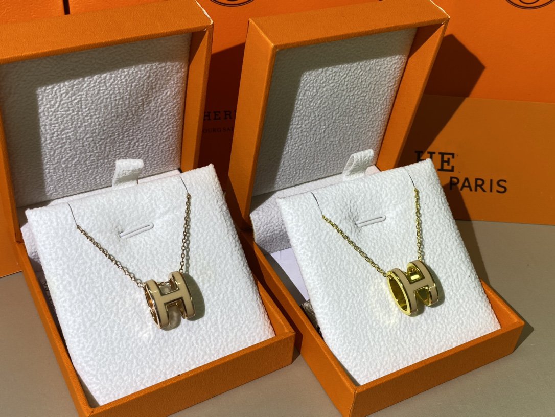 [Marin-Jewelry]HM CLIC YELLOW ENAMEL GOLD NECKLACE
